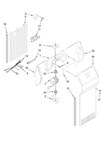 Air Flow Parts Diagram and Parts List for ASD2522WRS01  Amana Refrigerator