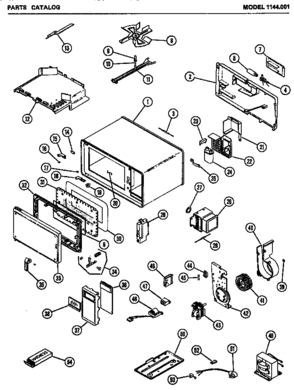 01 - Page 1 Diagram and Parts List for 1144001  Maytag Microwave