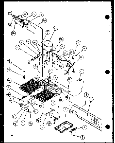Machine Compartment Tecumseh Compressor Diagram and Parts List for SLD25M2G-P1121107WG  Amana Refrigerator