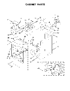 Cabinet Parts Diagram and Parts List for 11078132414  Kenmore Dryer