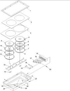 Glass Cooktop - Cc13e/w Diagram and Parts List for CARDS801E-P1131925NE  Amana Range