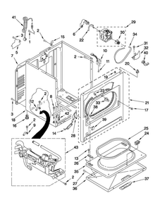 Cabinet Parts Diagram and Parts List for CGD147HXW0  Crosley Dryer