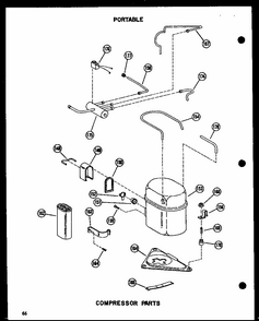 Compressor Parts Diagram and Parts List for 109-2J P54390-97R Amana Air Conditioner