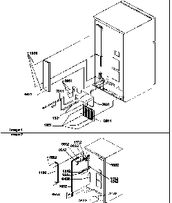 Cabinet Back Diagram and Parts List for TX21VL-P1301804WL  Amana Refrigerator
