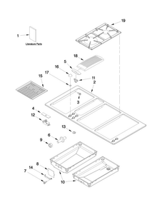 Cooktop Parts Diagram and Parts List for JGD8345ADB22  Jenn-Air Cooktop