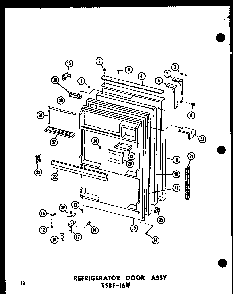 Section 1 Diagram and Parts List for ESRC316B-L-P73500-1WL  Amana Refrigerator