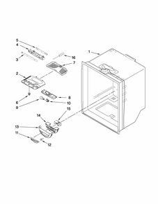Refrigerator Liner Parts Diagram and Parts List for G32526PEKS4  Maytag Refrigerator