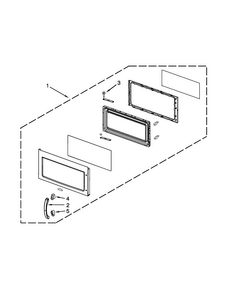 Door Parts Diagram and Parts List for JMV9186WP2  Jenn-Air Microwave