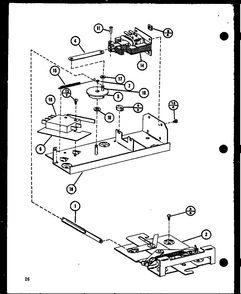 Latch Lock Diagram and Parts List for ARC-502 P85675-1S Amana Range