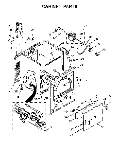 Cabinet parts Diagram and Parts List for MGD6200KW0  Maytag Dryer