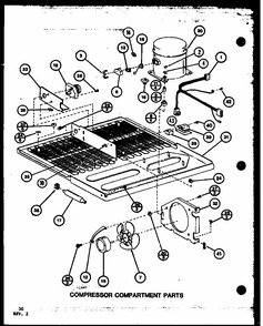 Compressor Compartment Parts (tl20k/p7803225w) (tl20k/p7803226w) (tli20k/p7803227w) (tli20k/p7803228w) (tli20k/p7803248w) Diagram and Parts List for TLI20K-P7803249W  Amana Refrigerator