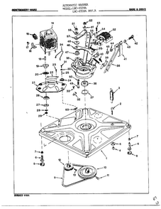 Automatic Washer-base And Drive Diagram and Parts List for 6539A REV A Norge Washer