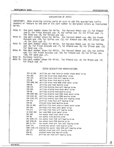Explanation Of Notes/screw Descriptions Diagram and Parts List for 22802-A  Admiral Refrigerator