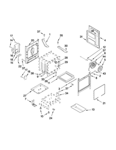 Chassis Parts Diagram and Parts List for MGR5875QDQ1  Maytag Range