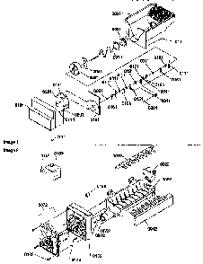 Ice Bucket Auger And Ice Maker Diagram and Parts List for 57082-P1190812WW  Amana Refrigerator