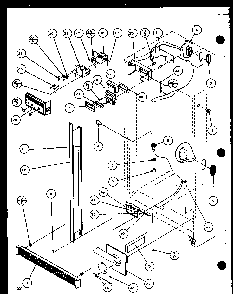 Refrigerator/freezer Controls And Cabinet Parts Diagram and Parts List for SLD25M2G-P1121107WG  Amana Refrigerator