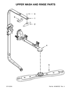 Upper Wash And Rinse Parts Diagram and Parts List for MDB8979SFZ1  Maytag Dishwasher