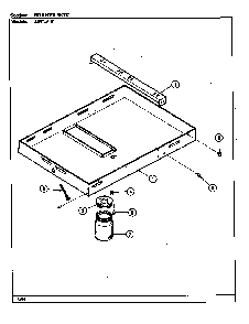 Burner Box Diagram and Parts List for A89L-6-R  Admiral Cooktop