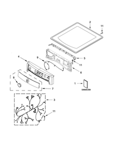 Part Location Diagram of W10748484 Whirlpool PANEL-CNTL