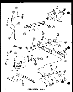 Compressor Parts Diagram and Parts List for TC18C-C-P73500-16WC  Amana Refrigerator