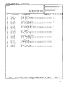 Shelves And Accessories Page 2 Diagram and Parts List for 24824-0A  Admiral Refrigerator