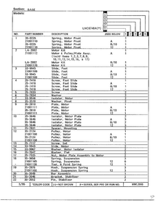 Base Page 2 Diagram and Parts List for 6748A  Norge Washer