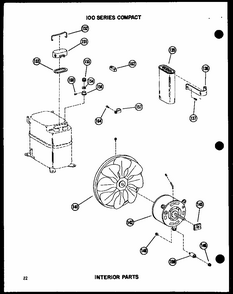 Interior Parts (108-2w/p54975-85r) Diagram and Parts List for 11-2MW P54974-23R Amana Air Conditioner