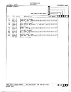 Doors Page 3 Diagram and Parts List for 19802-0A  Admiral Refrigerator