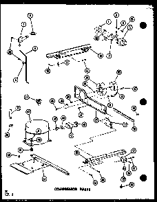 Compressor Parts Diagram and Parts List for TD523E-P75288-1W  Amana Refrigerator