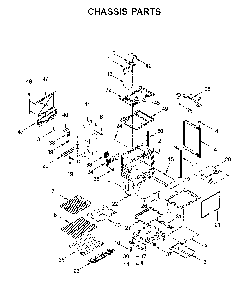 Chassis Parts Diagram and Parts List for 66475223711  Kenmore Range