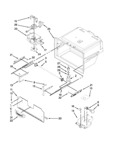 Freezer Liner Parts Diagram and Parts List for MFX2570AEB5  Maytag Refrigerator