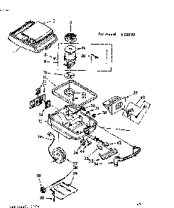 Base Assembly Diagram and Parts List for 11623883  Kenmore Canister Vacuum
