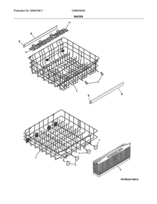 Racks Diagram and Parts List for CDBEH600SS0A  Crosley Dishwasher