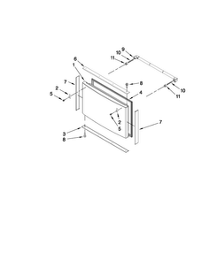 Freezer Door Parts Diagram and Parts List for JFC2089WTB7  Jenn-Air Refrigerator