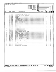 Water Carrying And Pump Assembly Page 2 Diagram and Parts List for 6640A  Norge Washer