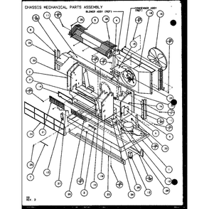 Chassis Mechanical Parts Assembly 4 Diagram and Parts List for PTC12400EC P9872415R Amana Air Conditioner