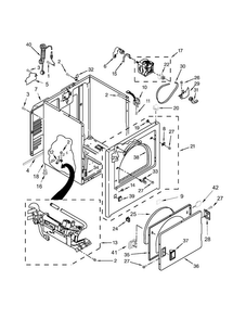 Cabinet Parts Diagram and Parts List for NGD4655EW1  Amana Dryer