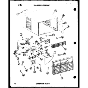 Exterior Parts 3 Diagram and Parts List for 113-5N P54975-61R Amana Air Conditioner