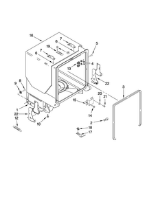Tub And Frame Parts Diagram and Parts List for MDBTT53AWW0  Maytag Dishwasher