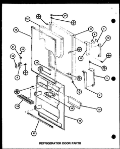 Refrigerator Door Parts 1 Diagram and Parts List for IC3H-P7621307W-TM  Amana Refrigerator