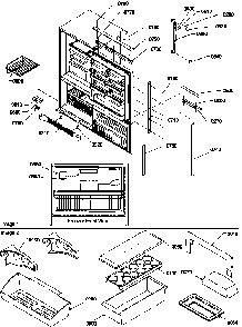 Trim & Accessories Diagram and Parts List for BRF20TLW-P1199201WL  Amana Refrigerator