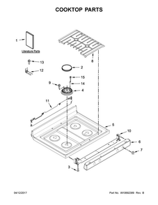 Part Location Diagram of W10538794 Whirlpool Tech sheet french