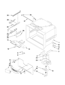 Freezer Liner Parts Diagram and Parts List for AFD2535DEW7  Amana Refrigerator