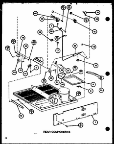 Rear Components (tli18j/p7739025w) (tl18j/p7739024w) Diagram and Parts List for TL8J-P7739024W  Amana Refrigerator
