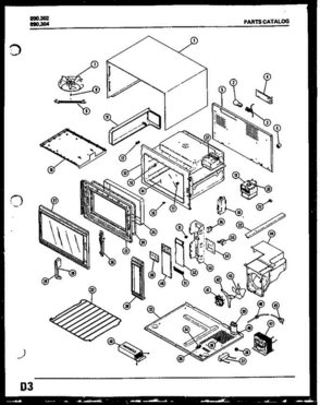 01 - Page 1 Diagram and Parts List for 890302  Amana Microwave