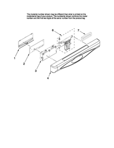 Control Panel And Latch Parts Diagram and Parts List for MDC4650AWB0  Maytag Dishwasher