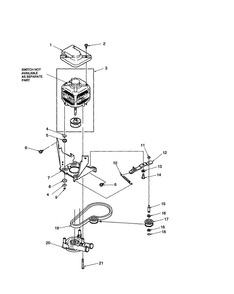 Motor/belt/pump/idler Diagram and Parts List for DLW330RA-PDLW330RA  Amana Washer