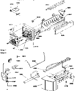 Ice Maker Assembly And Parts Diagram and Parts List for BXF19TW-P1311901WW  Amana Refrigerator