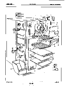 Freezer Compartment Diagram and Parts List for CRC22EA-3AW-5M79B  Magic Chef Refrigerator