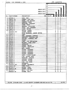 Ice Crusher/bin Page 2 Diagram and Parts List for HMG641861  Admiral Refrigerator